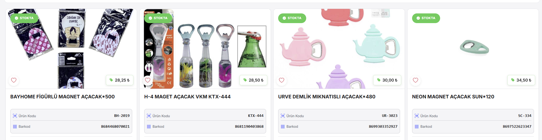 Açacak Çeşitleri